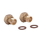 Штуцери 1/2" для лічильника на воду (комплект) приєднувальний монтажний штуцер, гайка (3/4")