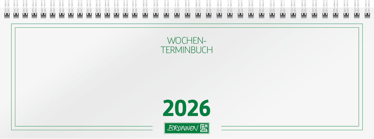 Планінг на спіралі датований 2026 Brunnen 772  29,7×10,5 см картон білий 1077201006
