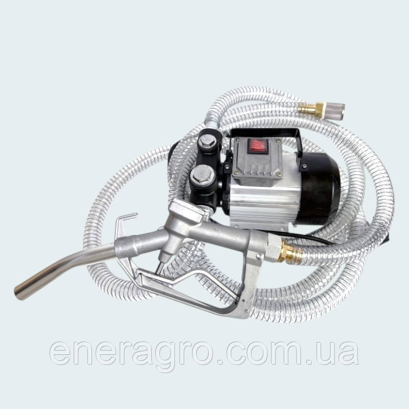 Установка для перекачування дизеля REWOLT RE SL001B-220V (насос, паливний пістолет, шланги) 220в 60л/хв, фото 1