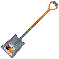 Лопата совкова з пластиковою ручкою 280×240×1050мм 1.8 кг FLORA (5046034)