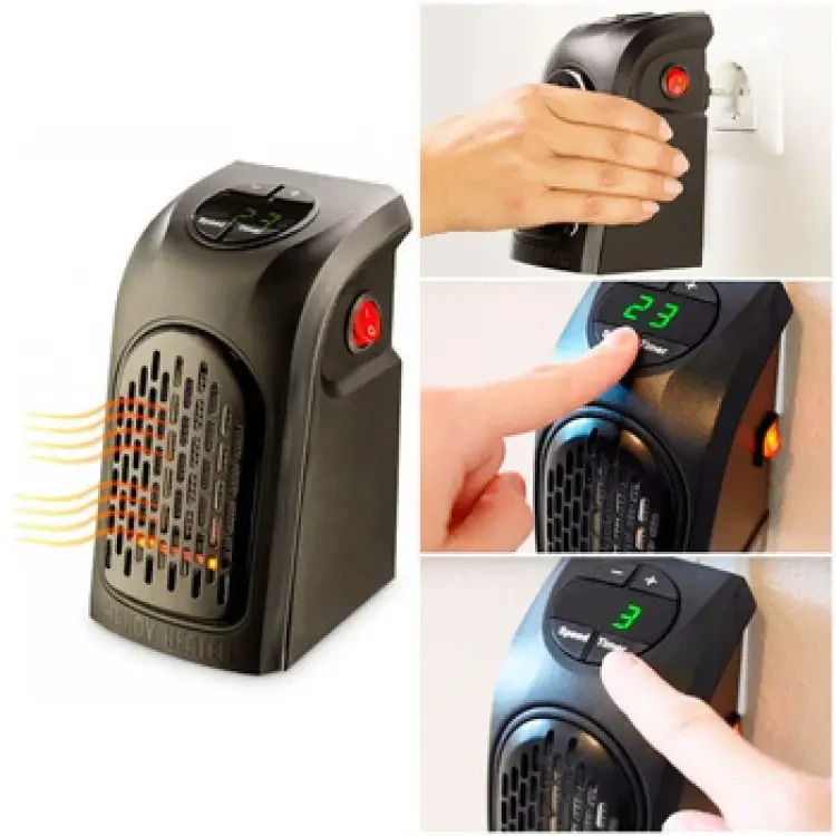Handy Heater настінний нагрівач 400 Вт із пультом, цифровим дисплеєм і таймером, фото 1