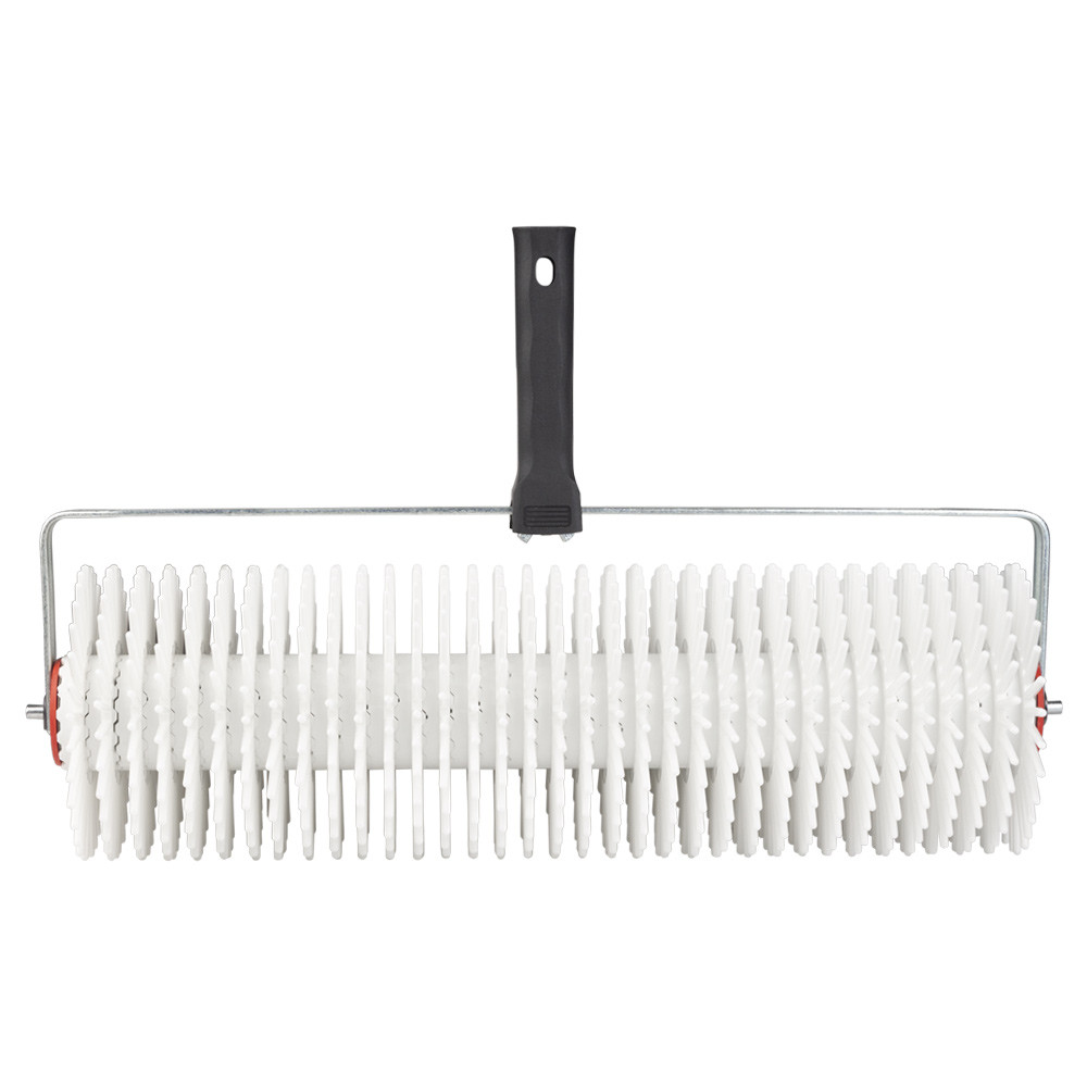 Валик голчастий аераційний для наливної підлоги 120×400 мм з ручкою (рамкоподібна) біла голка SIGMA