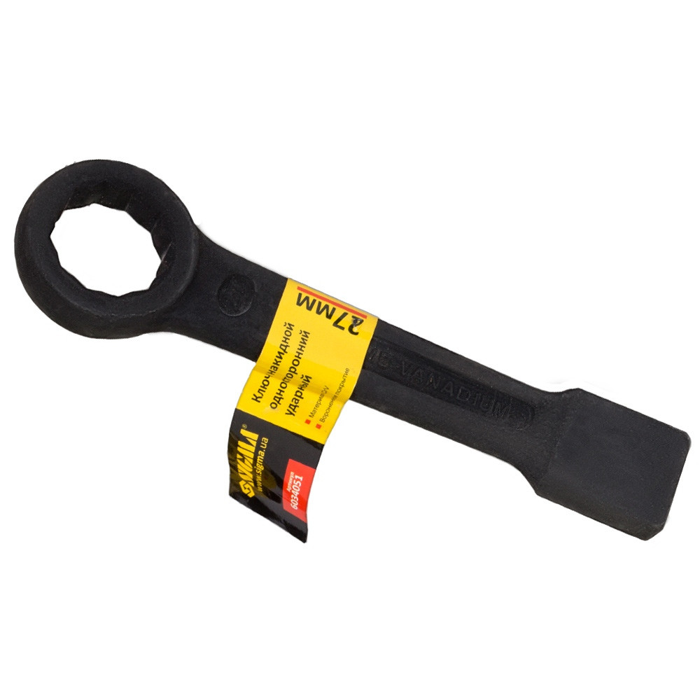 Ключ накидний силовий односторонній 27мм CrV sigma 6034051