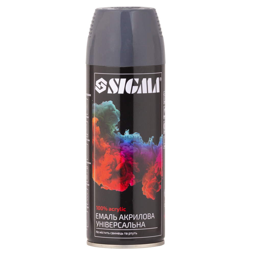 Емаль аерозольна акрилова 400 мл RAL 8019 сіро-коричневий глянець SIGMA (2736731)