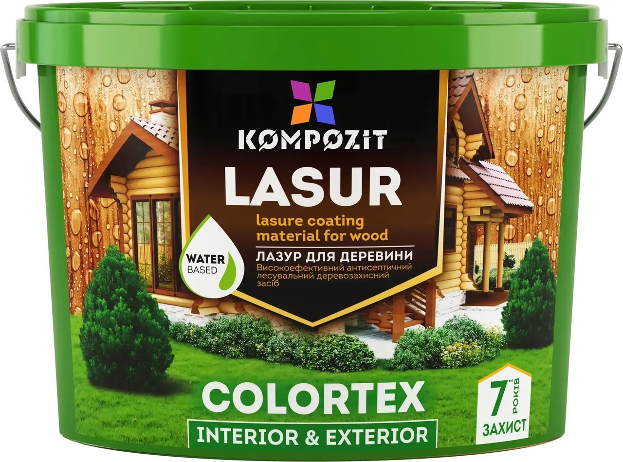 Kompozit Colortex — акрилова лазур для деревини (Безбарвний), 0,9 л, фото 1