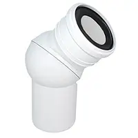 Коліно для унітазу універсальне WC Ø110 45°/90° Артель-пласт