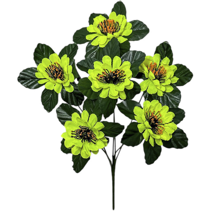 Штучні квіти букет айстри на зеленій підставці, 34см, фото 1