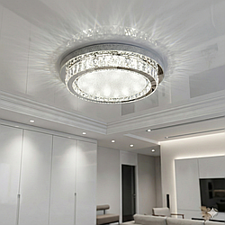 Кругла люстра у спальню Linisoln 260W до 40 м² колір Хром 2527-600