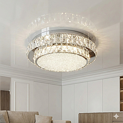 Кришталева люстра з пультом Linisoln 220W до 40 м² колір Хром 2397-500 Хром