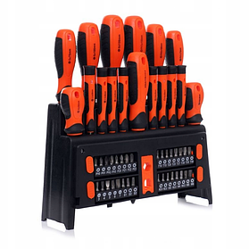 Набір викруток та біт 50 ел PH PZ H Torx магнітний наконечник підставка Kraft&Dele KD10950
