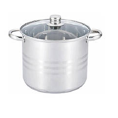 Каструля EDENBERG з нержавіючої сталі 15.5л 30x23 см з кришкою зі скла