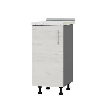 Кухонний модуль Оптіма Низ Н83-380 Антрацит/Дуб Крафт Білий (без стільниці) 380х461х820 мм (DTM-072716)