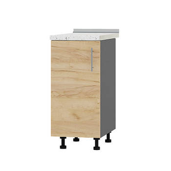 Кухонний модуль Оптіма Низ Н83-380 Антрацит/Дуб Крафт Золотий (без стільниці) 380х461х820 мм (DTM-072717)