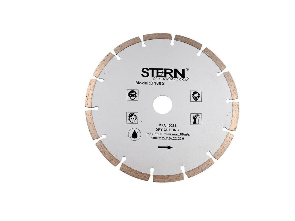 Диск алмазний STERN S сегментний 125 мм для сухого різання черепиці шиферу цегли та інших будівельних матеріалів, фото 1