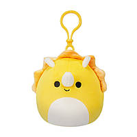 М'яка іграшка на кліпсі "Трицератопс" Squishmallows SQCP00216, 9 см