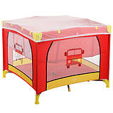 Дворівневий дитячий манеж Bambi G400-3 (червоний), фото 4