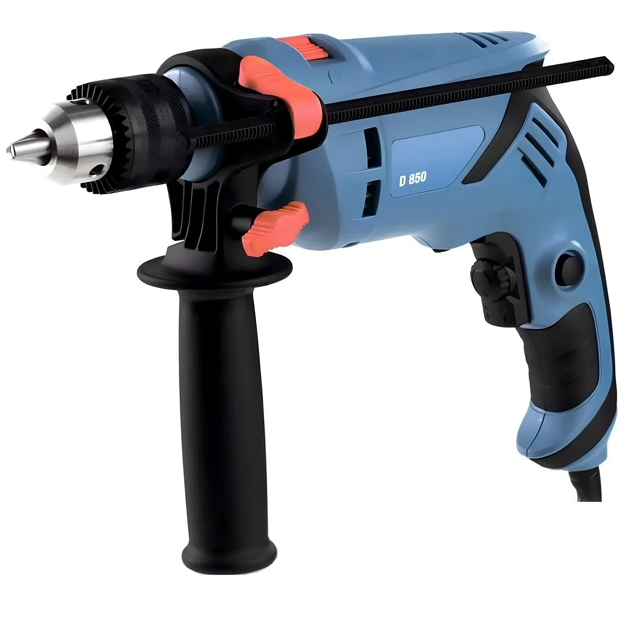 Дриль ударний Hyundai D 850 мережевий з реверсом і регулюванням обертів ключовий патрон 45000 уд/хв 3000 об/хв 850 Вт, фото 1