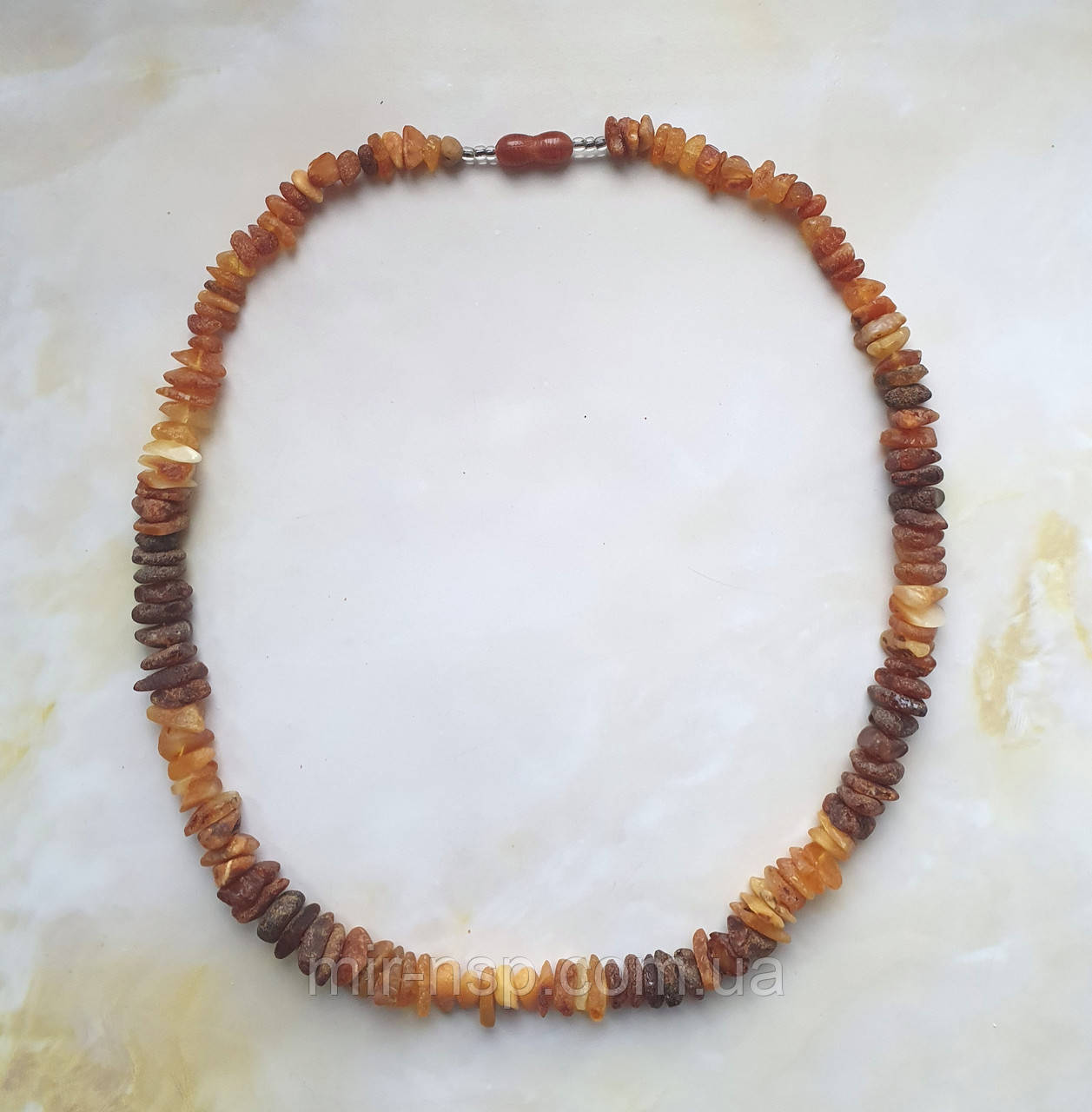 Намисто 100% натуральний необроблений бурштин (не прес, не плавка) вага 28г довжина 53 см, фото 1