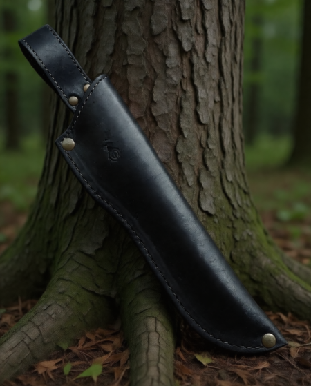Чохол для ножа №9 шкіряний чорний 4,2/16 см, фото 1