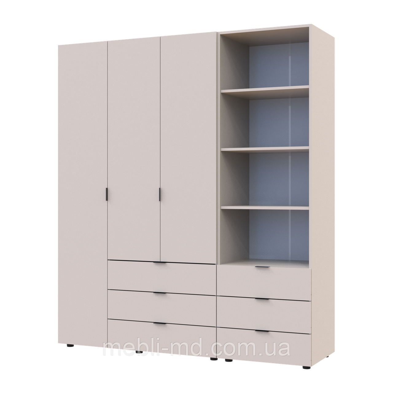 Шафа для одягу Doros Гелар Кашемір 3ДСП з пеналом 176.2х49.5х203.4 (42005175), фото 1