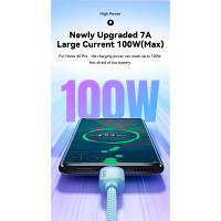 Дата-кабель USB 2.0 AM to USB-C 2.0m 100W black Essager (EXC7A-WLA01-P), 7 А, Power Deliver