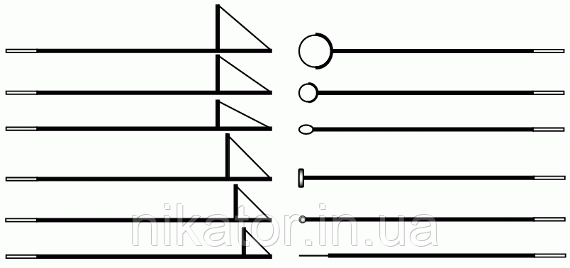 МОНОПОЛЯРНІ СМЕННІ ЕЛЕКТРОДИ ДЛЯ ВЧ-ЕЛЕКТРОХІРУРГІЇ (для апарата ЕРХВА надія)