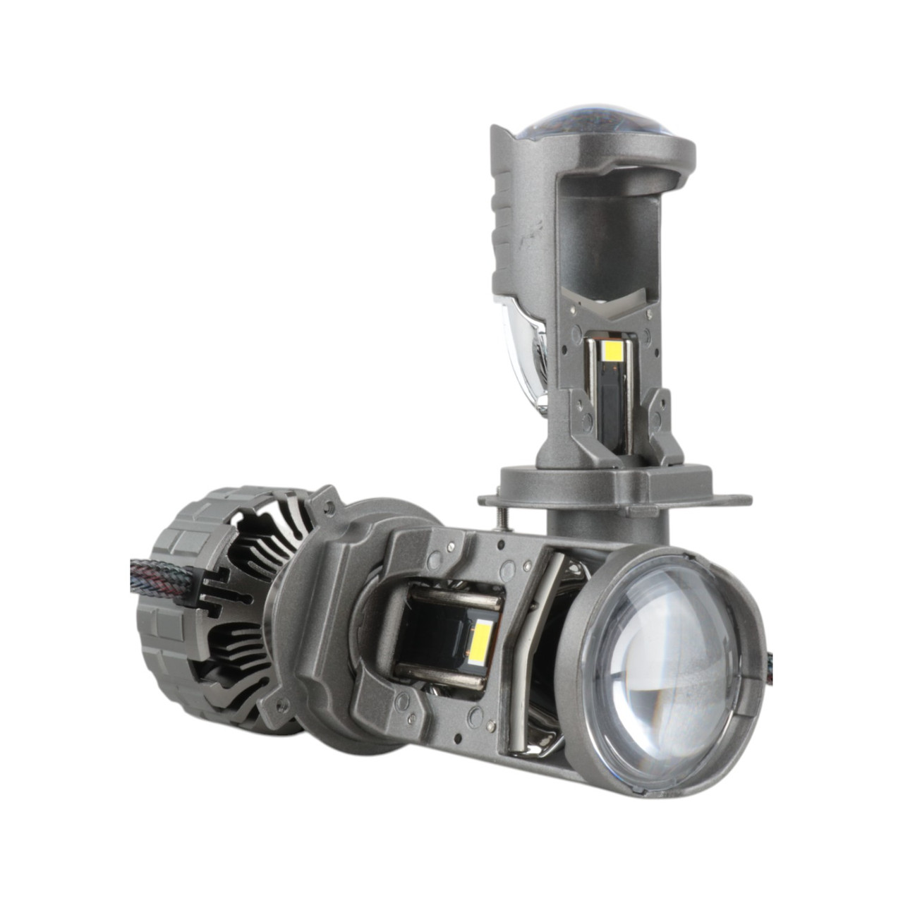 Світлодіодні лінзи H4 EA Light X L12 75W 10000Lm 6000K 9-36V 2 шт, фото 1