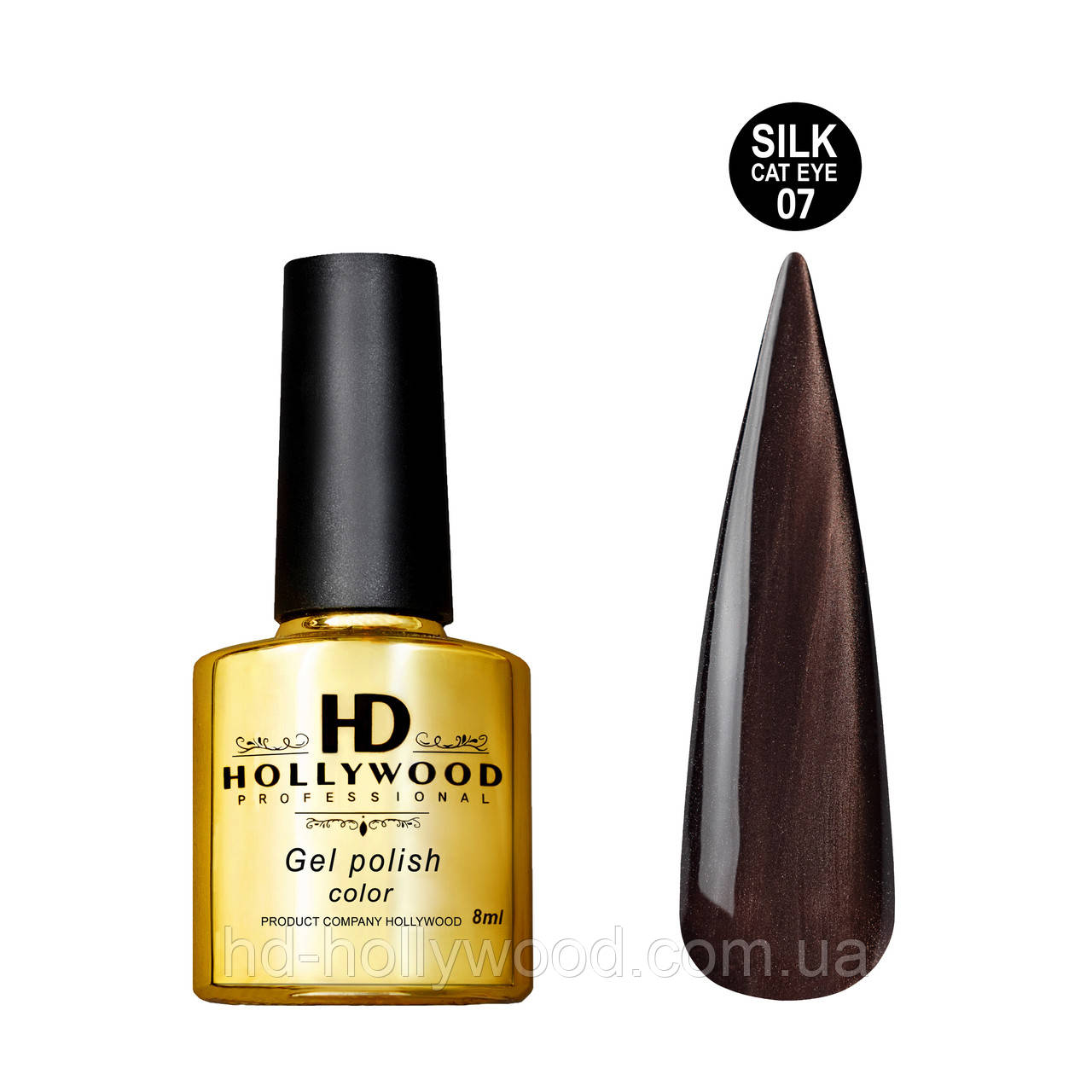 Гель лак Котяче око Cat Eye Silk 07 HD Hollywood 8 ml, фото 1