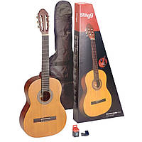 Класична акустична гітара STAGG N C440 M NAT PACK натуральний колір (чохол+тюнер)