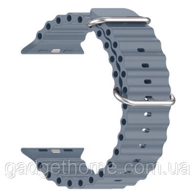 ТОП! Ремінець до смарт-годинника Armorstandart Ocean Band для Apple Watch 49/46/45/44/42 (Series 1-3) Stone Lotus Blue (ARM74247), фото 1