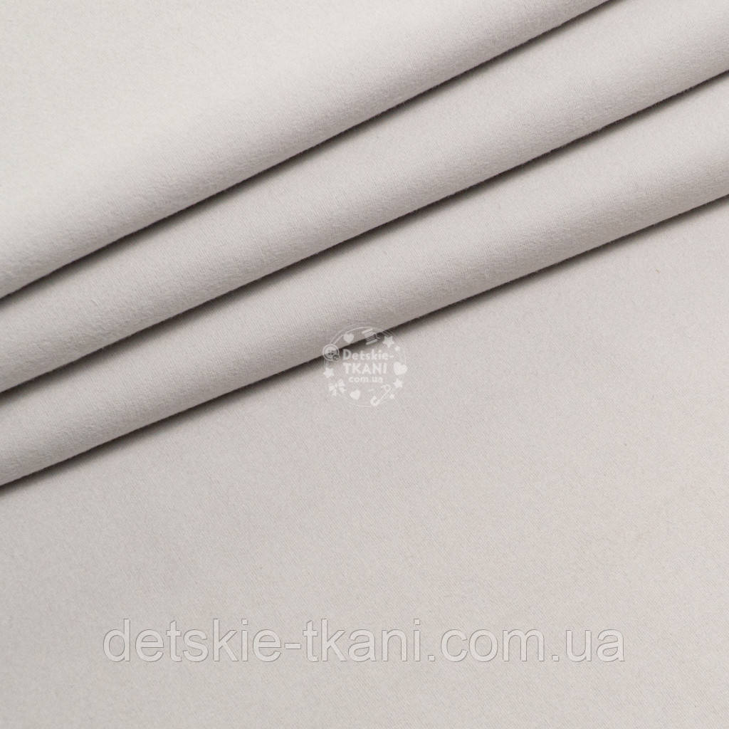 Однотонна фланель блідо-сірого кольору, ширина 240 см, фото 1