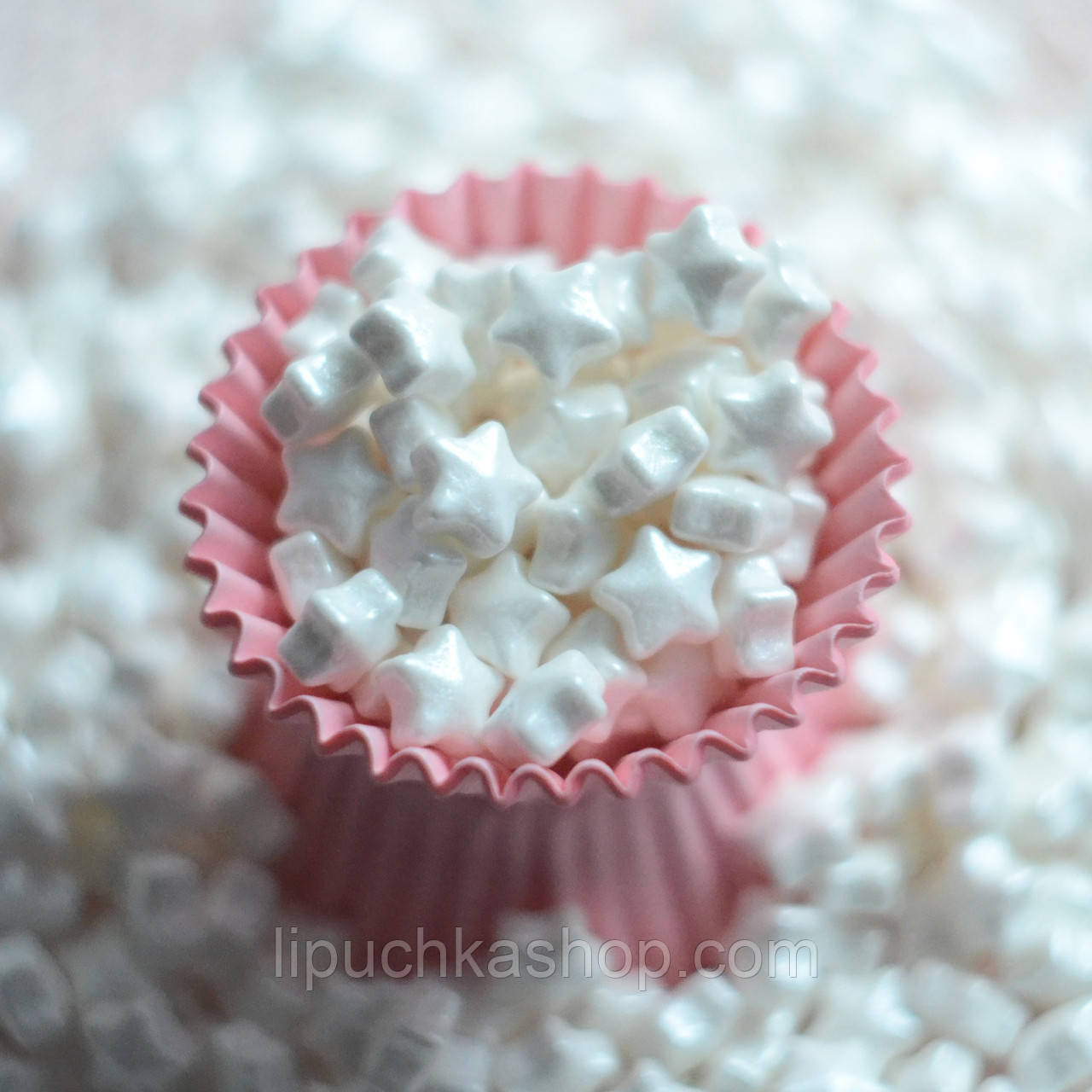 Посипка кондитерська Melanka "Моно зірочки білі" 25 гр., фото 1