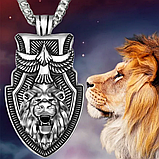 Кулон лев Lion сталь підвіска у вигляді голови лева, фото 3