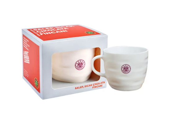 Порцелянова чашка для салепу та гарячого шоколаду 600 мл Kahve Dünyası — велика чашка для теплих напоїв
