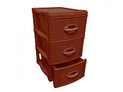 Комод 3 коричневий 1506023-3 ТМ КОНСЕНСУС