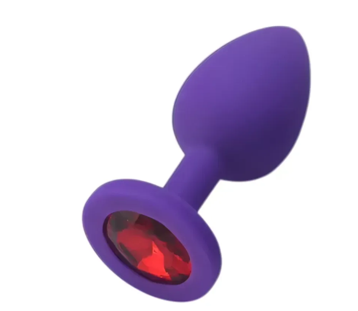 Силіконова анальна пробка з кристалом SKN KSIL-09S ( розмір S), фото 1