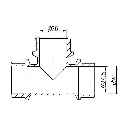 Тройник SD Forte 1" НН SF36725, фото 2