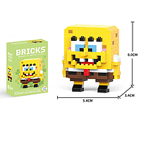 Конструктор блочний дитячий Губка Боб Квадратні Штани