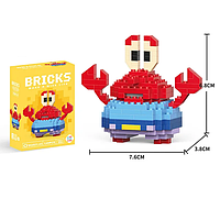 Конструктор блочний дитячий Губка Боб Квадратні Штани Містер Крабс