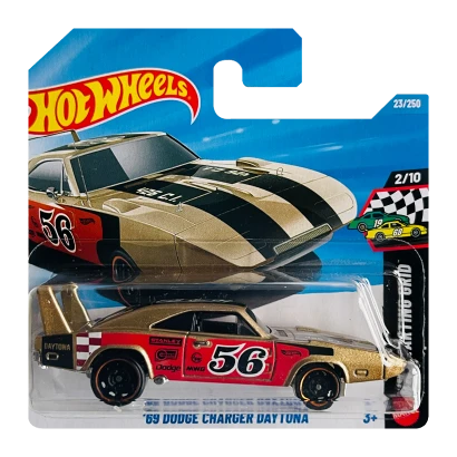 Машинка Базова Hot Wheels '69 Dodge Charger Daytona HW Starting Grid 1:64 JJH97 Gold, фото 1