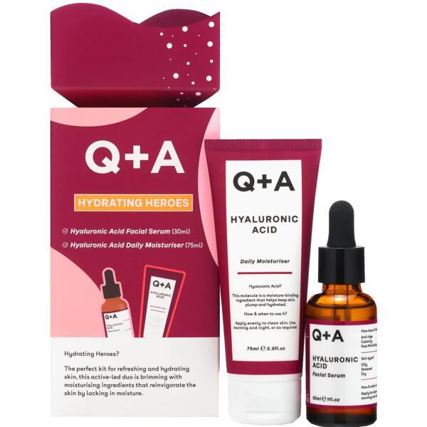 Набір для зволоження шкіри обличчя Q+A Hydrating Heroes Gift Set, фото 1