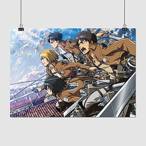 Плакат "Атака на титанів, Attack on Titans", 43×60см