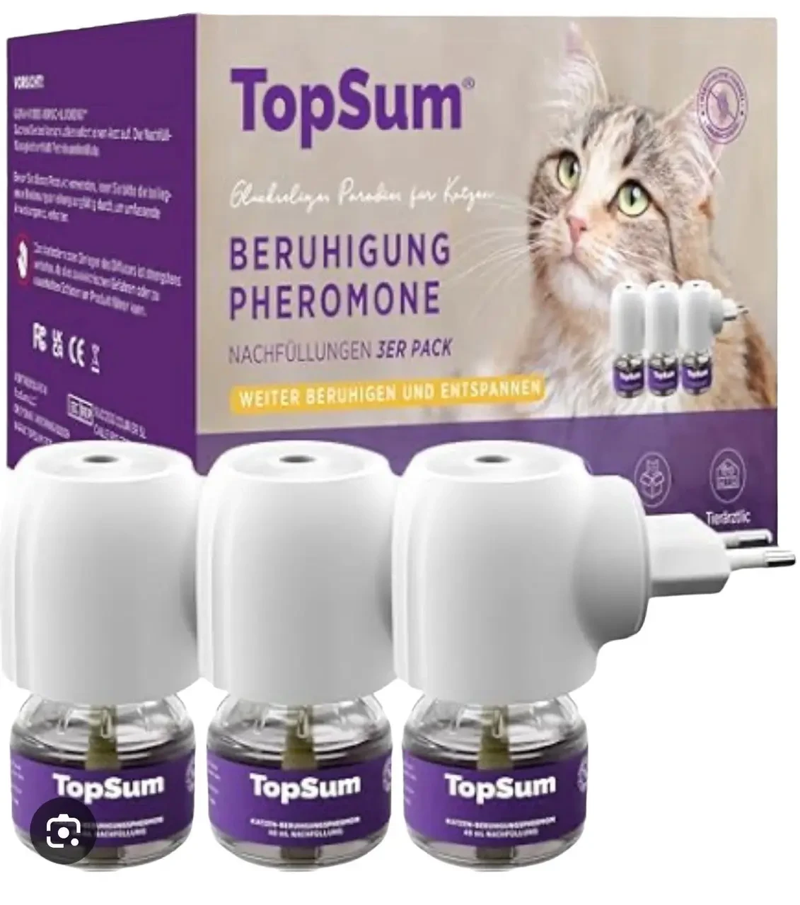 TopSum - Дифузор з феромонами для котів (3 дифузори + 3 змінні блоки), фото 1