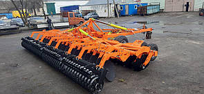 Дискатор причіпний Бізон 4П / 5П / 6П / 7П / 8П – агресивні диски 660 мм, стійка 35×35, ріжуче-ущільнюючий коток