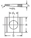 DIN 434 Шайба косая квадратная, для швеллеров