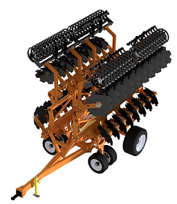 Дискова борона TAURUS 6.3П TERFED – причіпний дисковий агрегат 6.3 м, 36 дисків, гумово-демпферний захист