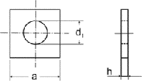 DIN 436 Шайба квадратная для деревянных конструкций