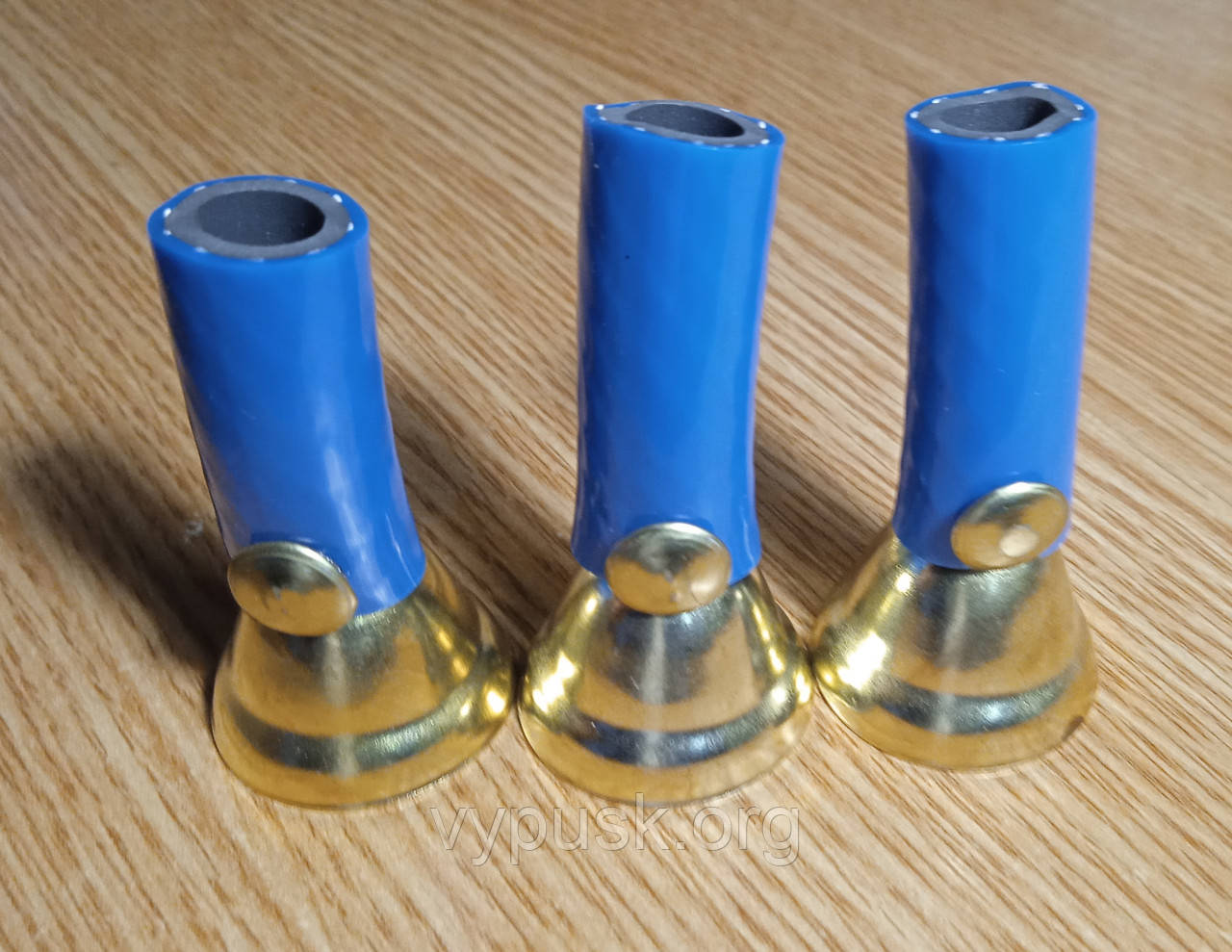 Дзвінок малий із гумовою синьою ручкою, фото 1