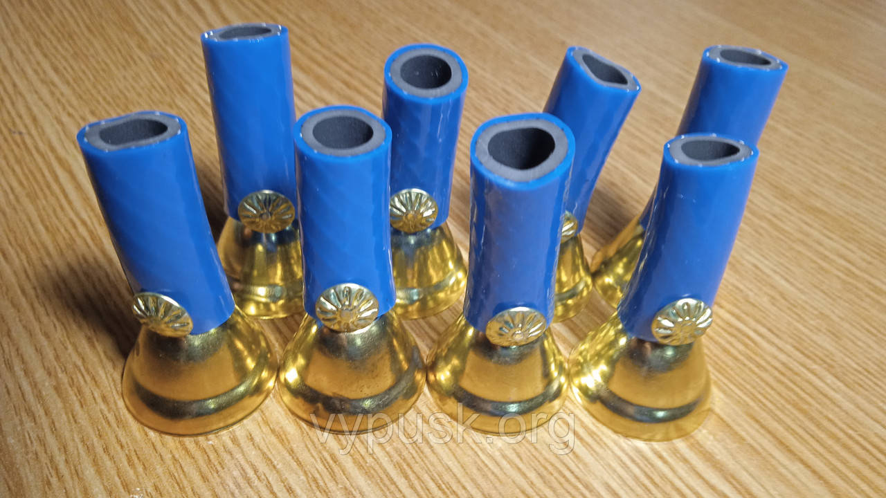 Дзвінок малий із гумовою синьою ручкою ГО2, фото 1