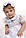 Комплект хрестове плаття для дівчинки з гіпюром білий, фото 5